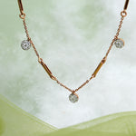 Load image into Gallery viewer, 9K Rose Gold Necklace with CZ Stones