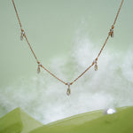 Load image into Gallery viewer, 9K Rose Gold Necklace with CZ Stones
