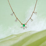 Load image into Gallery viewer, 9K Rose Gold Necklace with Multicolour Stones Caia