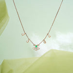 Load image into Gallery viewer, 9K Rose Gold Necklace with Multicolour Stones Caia
