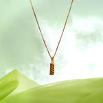 Load image into Gallery viewer, 9K Rose Gold Pendant Necklace with CZ Stones