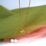 Load image into Gallery viewer, 9K Gold Alphabet Pendant Necklace for Office wear Caia