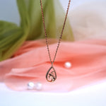 Load image into Gallery viewer, 9K Gold Pendant Necklace with CZ Stones for Office wear
