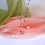 Load image into Gallery viewer, 9K Gold Pendant Necklace with CZ Stones for Office wear
