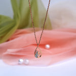 Load image into Gallery viewer, 9K Gold Pendant Necklace with CZ Stones for Office wear Caia