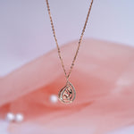 Load image into Gallery viewer, 9K Gold Pendant Necklace with CZ Stones for Office wear