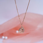 Load image into Gallery viewer, 9K Gold Pendant Necklace with CZ Stones for Office wear Caia