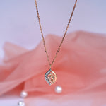 Load image into Gallery viewer, 9K Gold Pendant Necklace with CZ Stones for Office wear