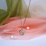 Load image into Gallery viewer, 9K Gold Pendant Necklace with CZ Stones for Office wear Caia
