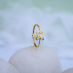 Load image into Gallery viewer, 9K Gold Floral Ring