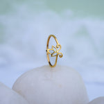 Load image into Gallery viewer, 9K Gold Floral Ring Caia