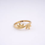 Load image into Gallery viewer, 9K Gold Leaf Ring Caia