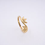 Load image into Gallery viewer, 9K Gold Leaf Ring