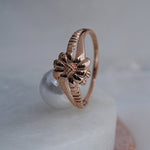 Load image into Gallery viewer, 9K Rose Gold Floral Ring Caia