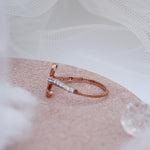 Load image into Gallery viewer, 9K Rose Gold Ring with CZ Stone