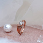 Load image into Gallery viewer, 9K Rose Gold Ring with CZ Stone Caia