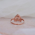 Load image into Gallery viewer, 9K Rose Gold Heart Ring with CZ Stone