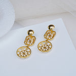 Load image into Gallery viewer, 9K Gold Drop Earrings for Daily Wear, Office Wear