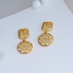 Load image into Gallery viewer, 9K Gold Drop Earrings for Daily Wear, Office Wear Caia
