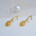 Load image into Gallery viewer, 9K Gold Drop Earrings for Daily Wear, Office Wear Caia
