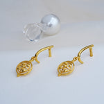 Load image into Gallery viewer, 9K Gold Drop Earrings for Daily Wear, Office Wear