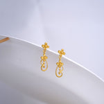 Load image into Gallery viewer, 9K Gold Drop Earrings