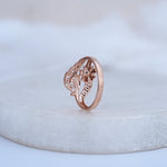 Load image into Gallery viewer, 9K Rose Gold Floral Ring Caia