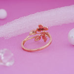 Load image into Gallery viewer, 9K Rose Gold Floral Ring Caia