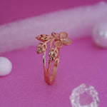 Load image into Gallery viewer, 9K Rose Gold Floral Ring Caia