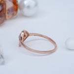 Load image into Gallery viewer, 9K Rose Gold Ring with CZ Stones