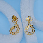 Load image into Gallery viewer, 9K Gold Drop Earrings for Office Wear Caia
