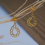 Load image into Gallery viewer, 9K Gold Drop Earrings for Office Wear Caia