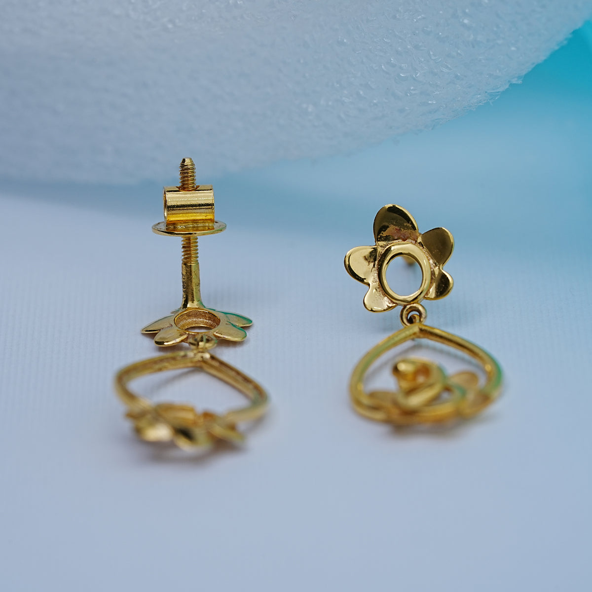 9k gold drop earrings