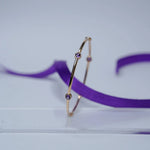 Load image into Gallery viewer, 18K Gold Bangle with Purple Stones (Single Bangle only available now ) Caia