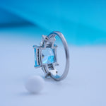 Load image into Gallery viewer, 925 Silver Ring with Swarovski Stone SEO Silver