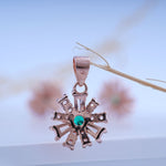 Load image into Gallery viewer, 925 Silver Pendant with matching pair of stud SEO Silver
