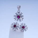 Load image into Gallery viewer, 925 Silver Pendant with matching pair of stud SEO Silver