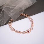Load image into Gallery viewer, 9K Rose Gold Bracelet with Multicolour Stones
