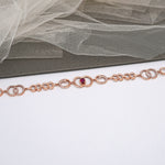 Load image into Gallery viewer, 9K Rose Gold Bracelet with Multicolour Stones
