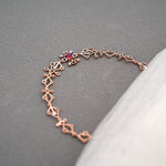 Load image into Gallery viewer, 9K Rose Gold Bracelet with Multicolour Stones
