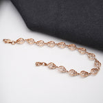 Load image into Gallery viewer, 9K Rose Gold Bracelet with CZ Stones
