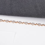 Load image into Gallery viewer, 9K Rose Gold Bracelet with CZ Stones
