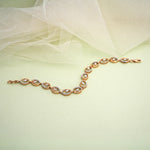 Load image into Gallery viewer, 9K Rose Gold Bracelet with CZ Stones
