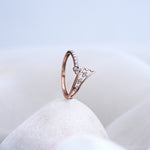 Load image into Gallery viewer, 14K Rose Gold Ring with CZ Stones
