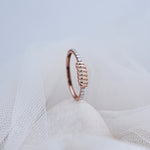 Load image into Gallery viewer, 14K Rose Gold Ring with CZ Stones
