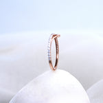 Load image into Gallery viewer, 14K Rose Gold Ring with CZ Stones

