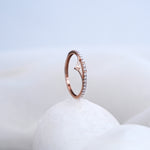 Load image into Gallery viewer, 14K Rose Gold Ring with CZ Stones
