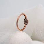 Load image into Gallery viewer, 14K Rose Gold Ring with CZ Stones
