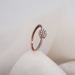 Load image into Gallery viewer, 14K Rose Gold Ring with CZ Stones
