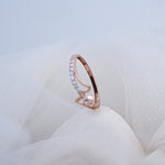 Load image into Gallery viewer, 14K Rose Gold Ring with CZ Stones
